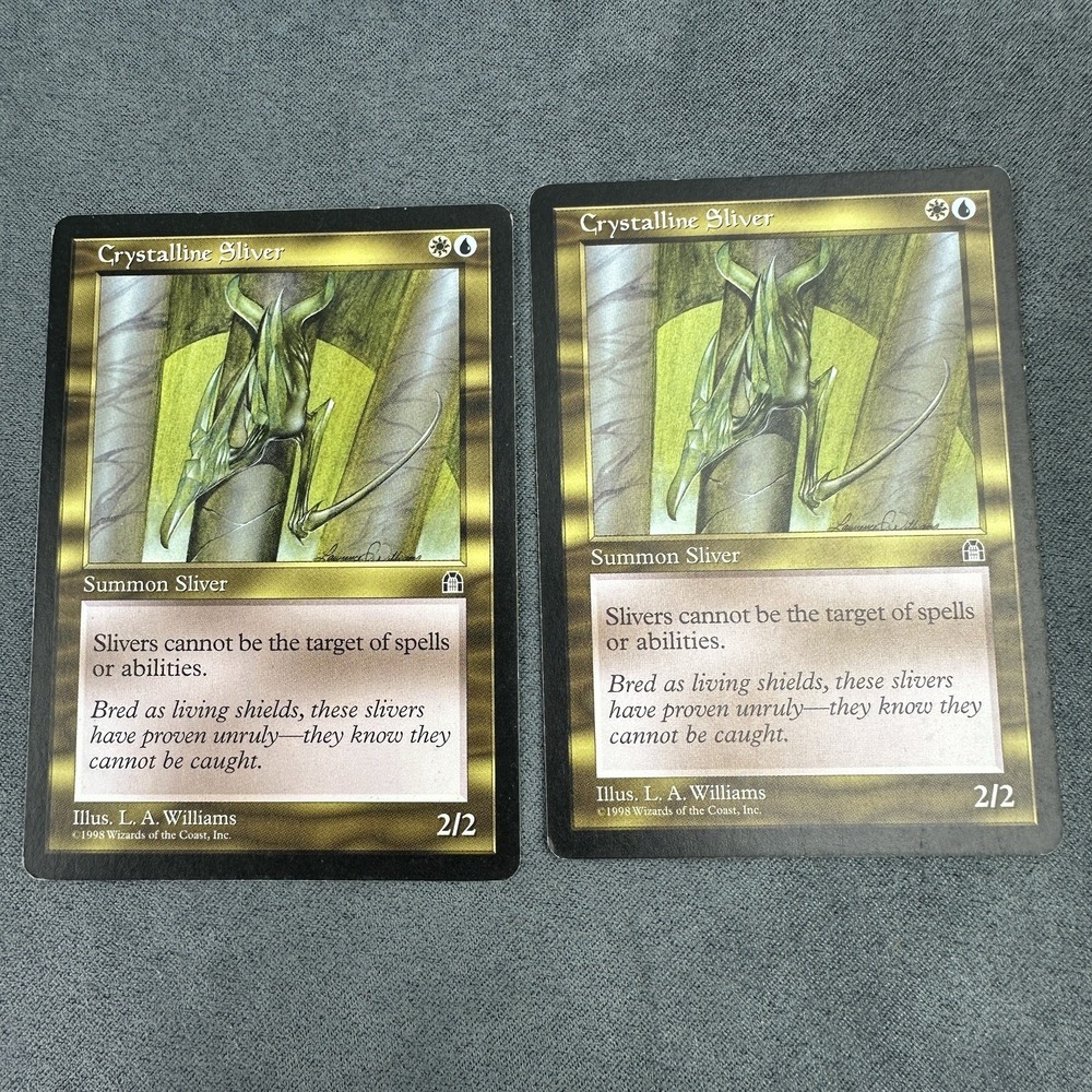 MTG Crystalline‎ Sliver Stronghold Deckmaster Pair x2 Magic Cards